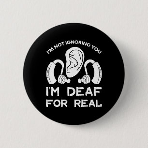 Awareness Hearing Aid Asl Implant 6 Cm Round Badge