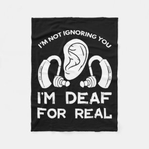 Awareness Hearing Aid Asl Implant Fleece Blanket