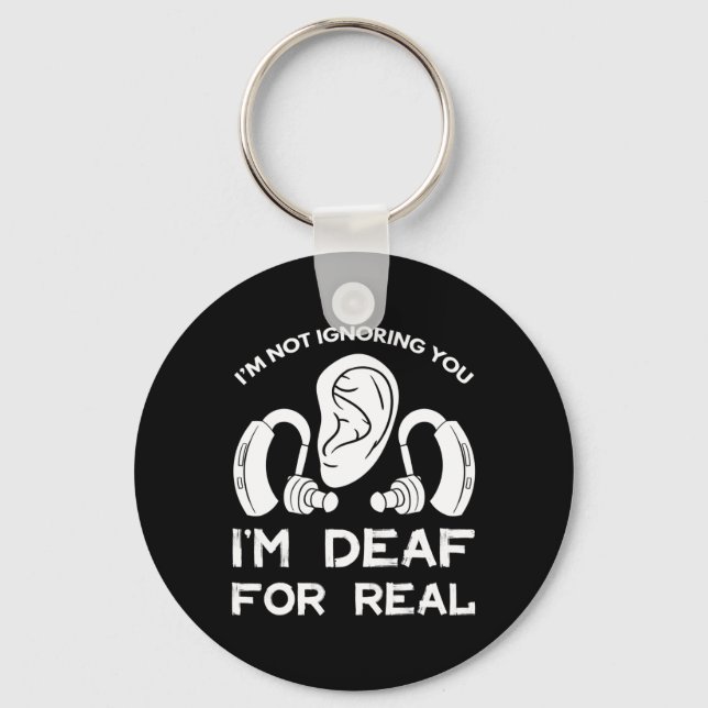 Awareness Hearing Aid Asl Implant  Key Ring (Front)