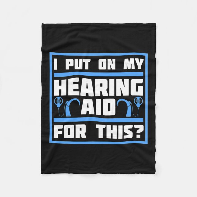 Awareness Hearing Aid Implant Asl 1  Fleece Blanket (Front)
