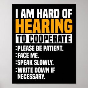 Awareness Hearing Aid Implant Asl Cooperate Please Poster