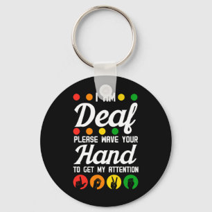 Awareness Hearing Aid Implant Asl Wave Your Hand Key Ring