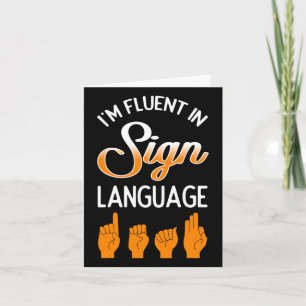 Awareness Hearing Aid Implant Fluent In Sign Langu Card