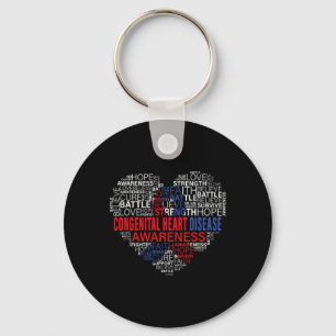 Awareness Heart Disease Fighting Hope Support Warr Key Ring