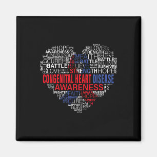 Awareness Heart Disease Fighting Hope Support Warr Magnet