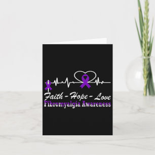 Awareness Heartbeat Christian Cross Card