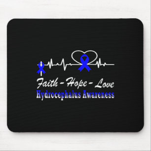 Awareness Heartbeat Christian Cross Support  Mouse Pad