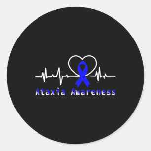 Awareness Heartbeat Warrior Support  Classic Round Sticker