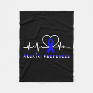 Awareness Heartbeat Warrior Support Fleece Blanket
