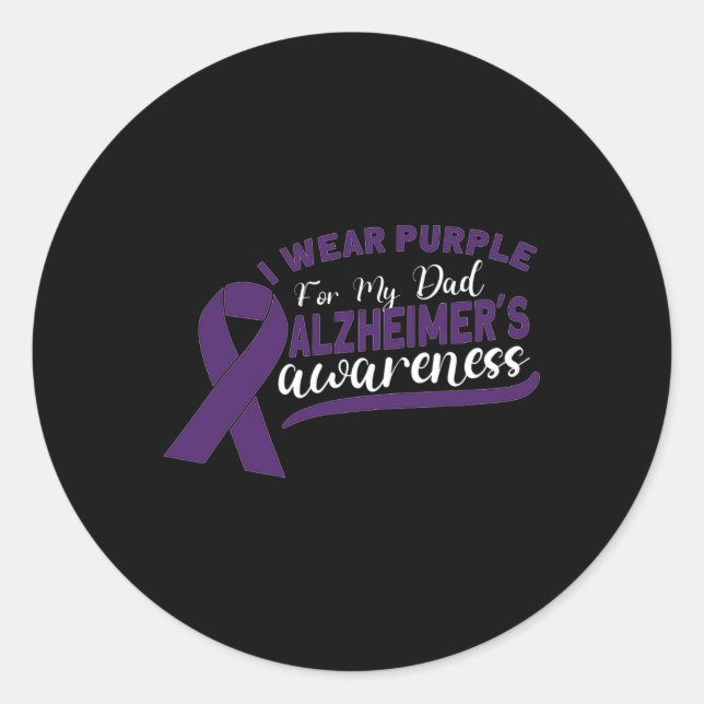 Awareness Heimer Dementia Senior 2  Classic Round Sticker (Front)