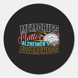 Awareness Heimer Dementia Senior Classic Round Sticker