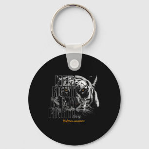 Awareness Her Fight Is My Fight  Key Ring