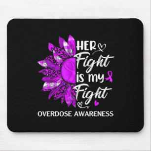 Awareness Her Fight Is My Fight Leopard Sunflower Mouse Pad