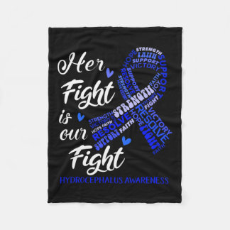 Awareness Her Fight Is Our Fight  Fleece Blanket