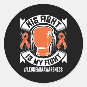 Awareness His Fight Is My Fight Classic Round Sticker