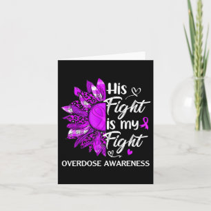 Awareness His Fight Is My Fight Leopard Sunflower Card