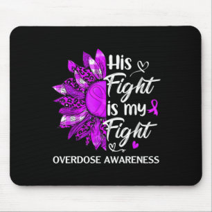 Awareness His Fight Is My Fight Leopard Sunflower Mouse Pad