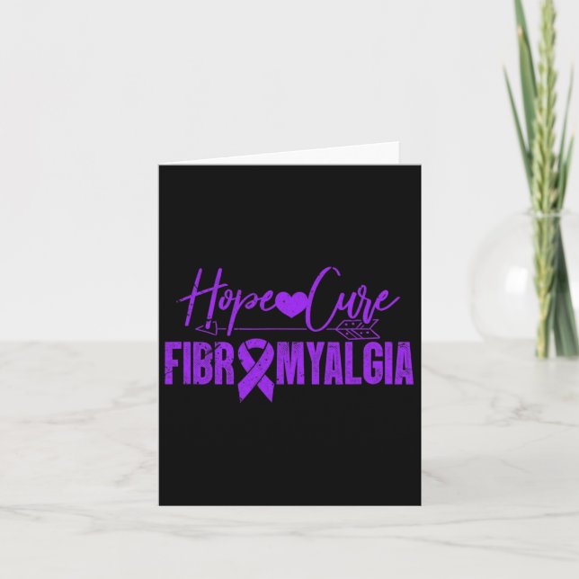 Awareness Hope Cure Fibromyalgia Fibromyositis Gru Card (Front)