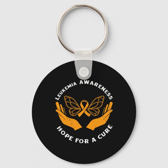 Awareness Hope For A Cure Blood Cancer  Key Ring (Front)
