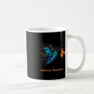 Awareness Hummingbird Orange Ribbon Water Colour Coffee Mug