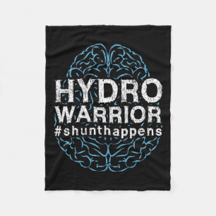 Awareness Hydro Warrior Shunt Happens Brain  Fleece Blanket