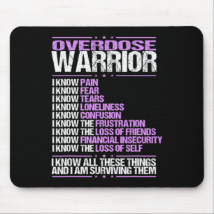 Awareness I Know Pain Survivor Purple Ribbon  Mouse Pad