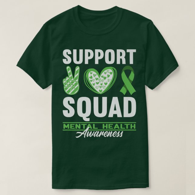 Awareness I Support Squad I Depression & Mental He T-Shirt (Design Front)