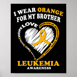 Awareness - I Wear Orange For My Brother Poster