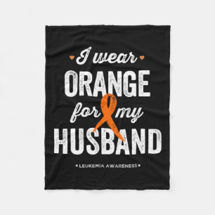 Awareness I Wear Orange For My Husband Fleece Blanket