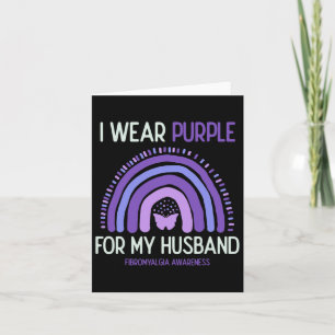 Awareness I Wear Purple For My Husband Card