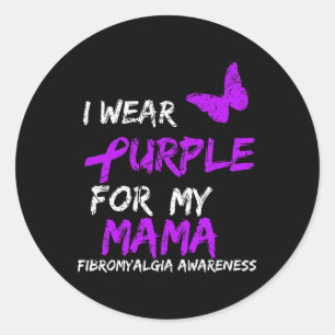 Awareness I Wear Purple For My Mama 1 Classic Round Sticker