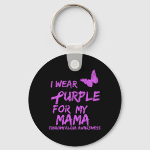 Awareness I Wear Purple For My Mama 6 Key Ring