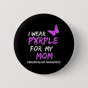 Awareness I Wear Purple For My Mum 4 6 Cm Round Badge