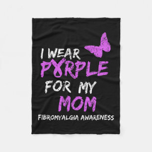 Awareness I Wear Purple For My Mum 4  Fleece Blanket
