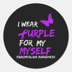 Awareness I Wear Purple For My Myself Classic Round Sticker