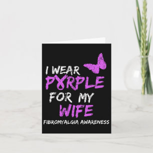 Awareness I Wear Purple For My Wife 3 Card