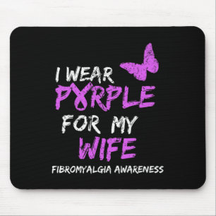 Awareness I Wear Purple For My Wife 3 Mouse Pad
