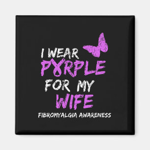 Awareness I Wear Purple For My Wife Magnet