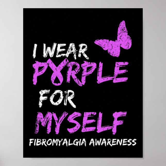 Awareness I Wear Purple For Myself 1  Poster (Front)