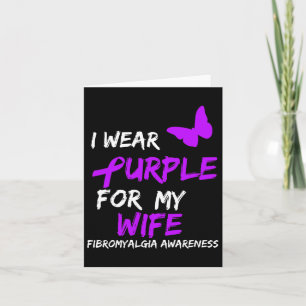 Awareness I Wear Purple For Wife 2 Card
