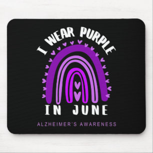 Awareness I Wear Purple In June Heimer Support Mouse Pad