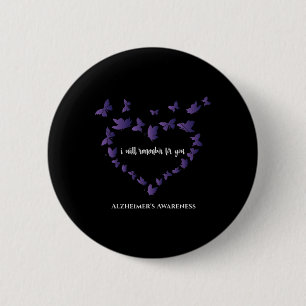 Awareness I Will Remember For You Cute Butterfly 1 6 Cm Round Badge