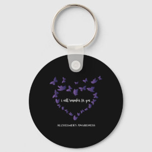Awareness I Will Remember For You Cute Butterfly 1 Key Ring