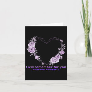 Awareness I Will Remember For You Flower Mother Card