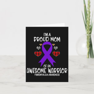 Awareness I'm Proud Mum Of Awesome Warrior Card