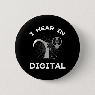 Awareness Implant Digital Hearing Aid Asl 6 Cm Round Badge