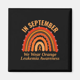 Awareness In September We Wear Orange Rainbow Magnet