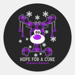 Awareness In September We Wear Purple 3 Hope For  Classic Round Sticker