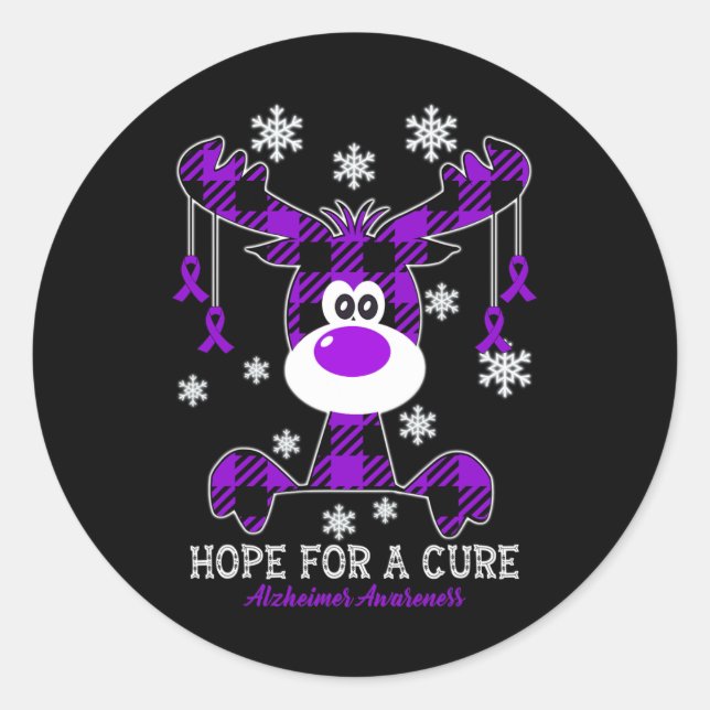 Awareness In September We Wear Purple 3 Hope For  Classic Round Sticker (Front)