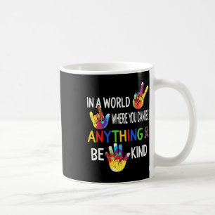 Awareness In World Be Kind Asl Language Puzzle Rib Coffee Mug